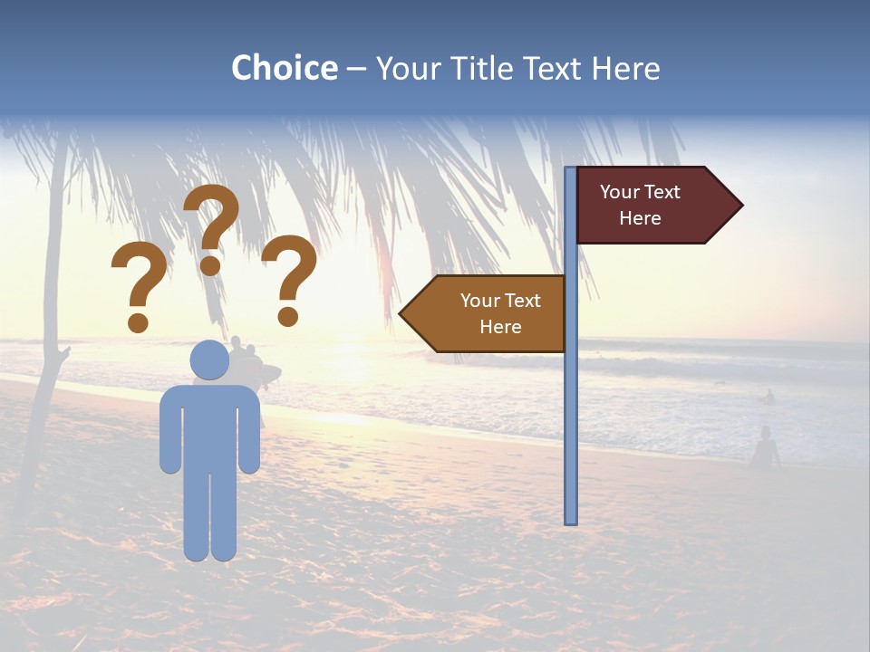 Ocean Sunny Palm Tree PowerPoint Template