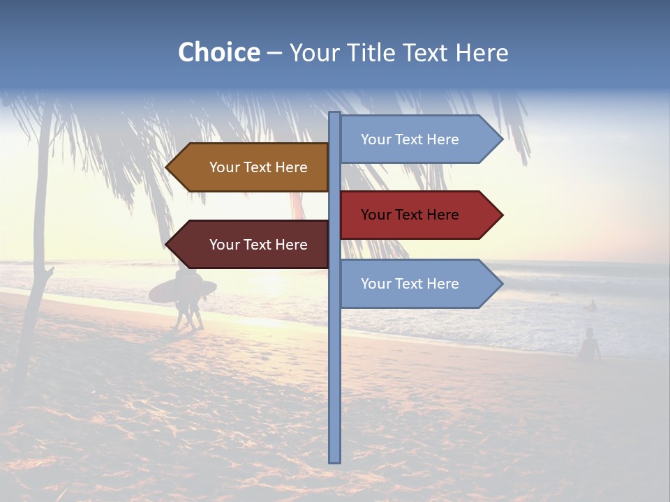 Ocean Sunny Palm Tree PowerPoint Template