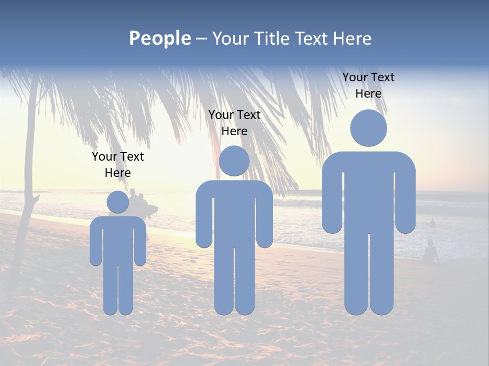 Ocean Sunny Palm Tree PowerPoint Template