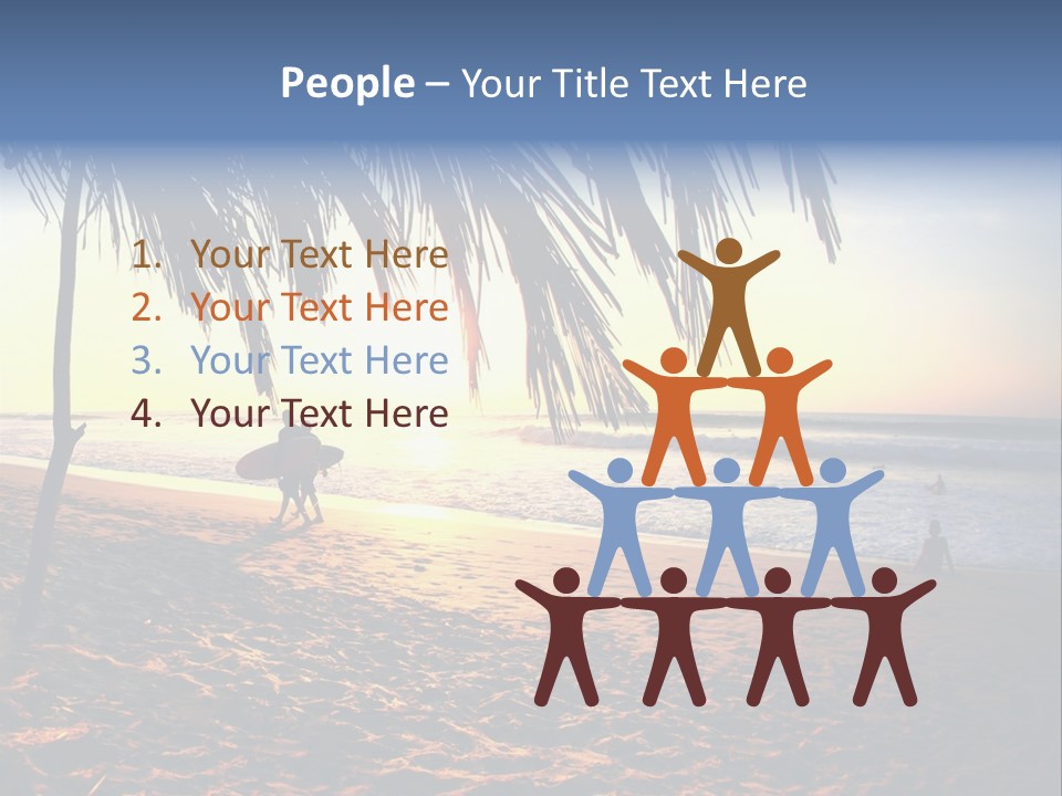 Ocean Sunny Palm Tree PowerPoint Template