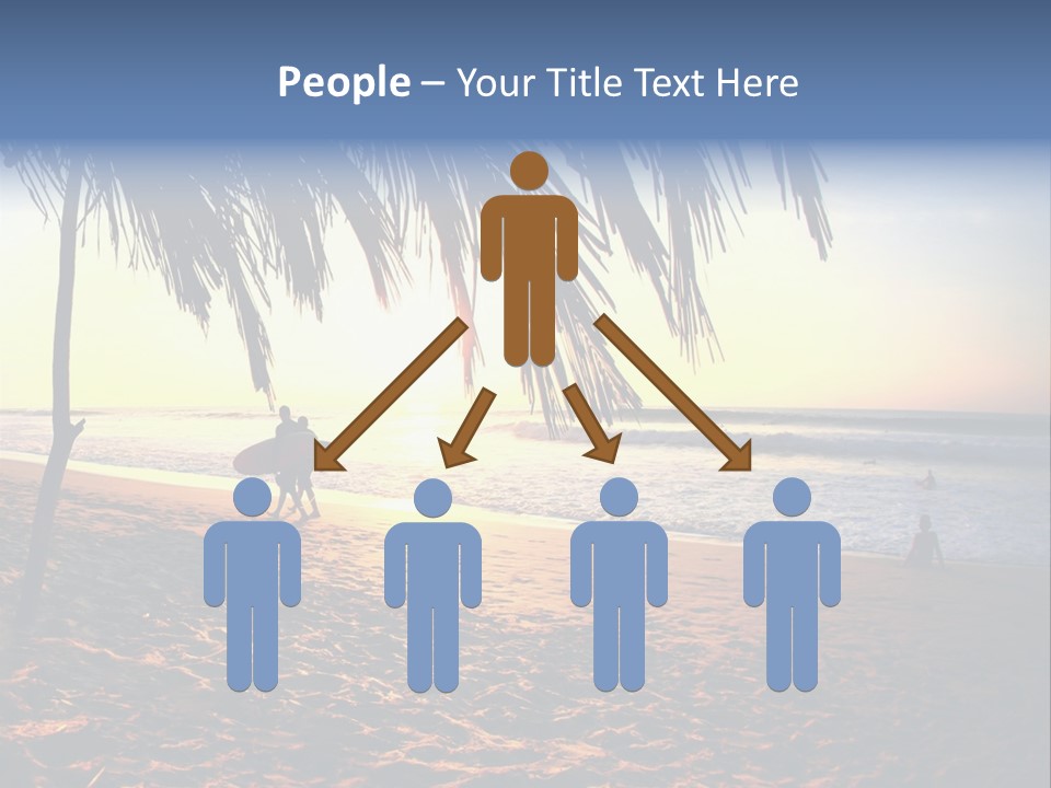 Ocean Sunny Palm Tree PowerPoint Template