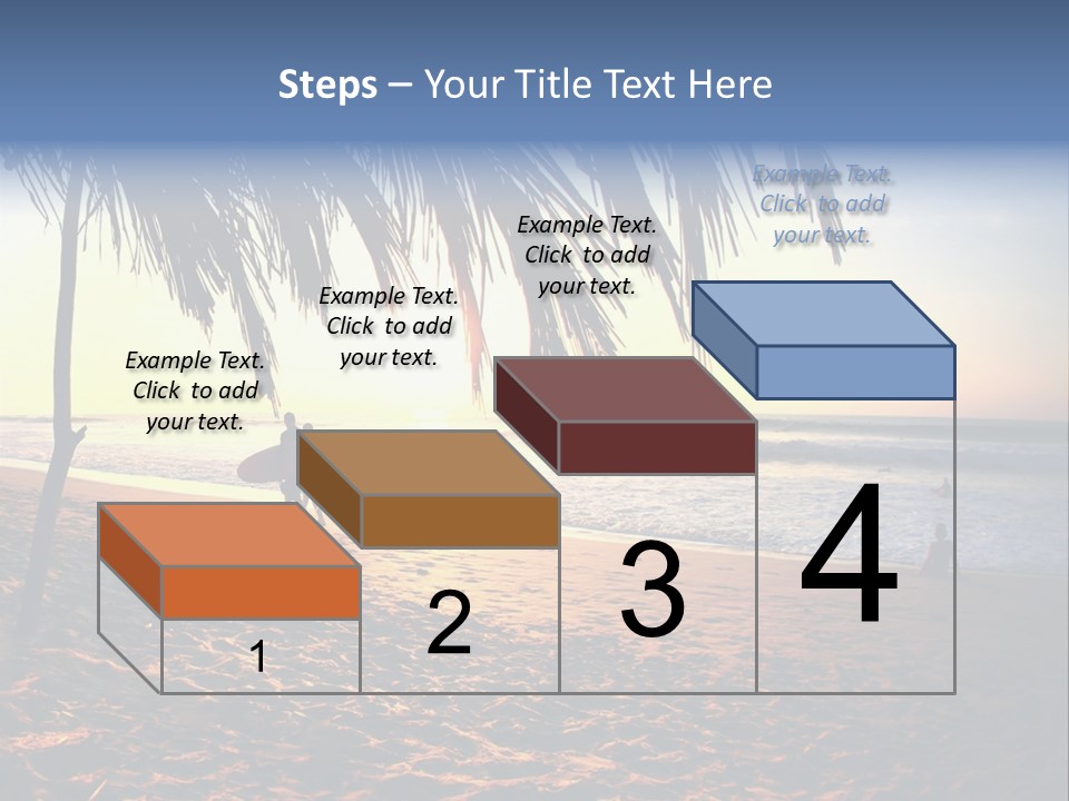 Ocean Sunny Palm Tree PowerPoint Template