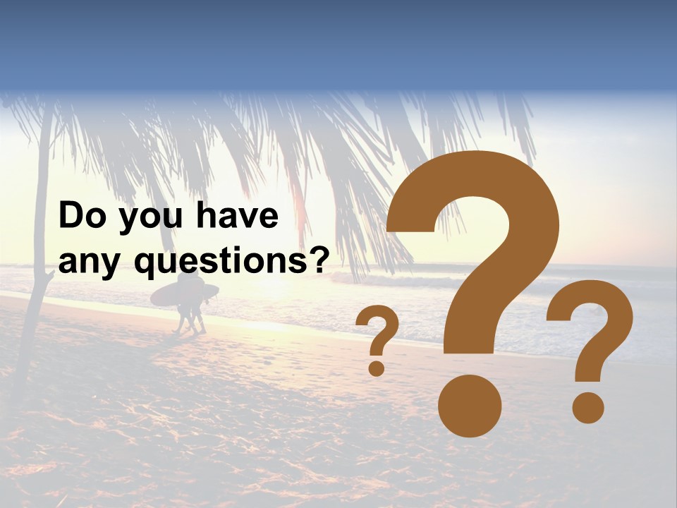 Ocean Sunny Palm Tree PowerPoint Template