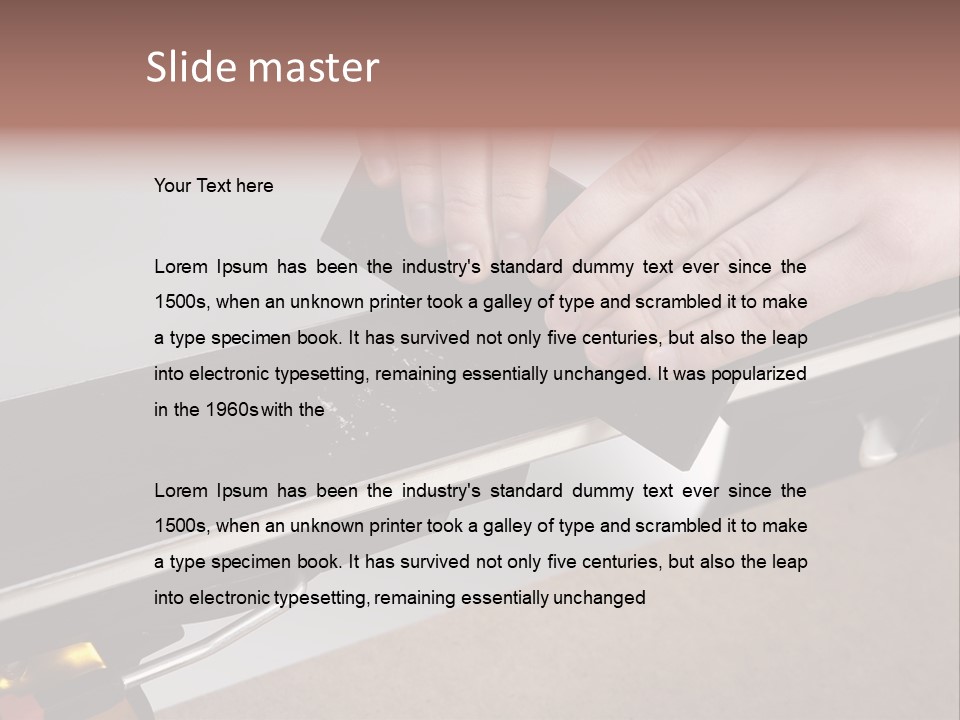 Tuning Ski Hand PowerPoint Template