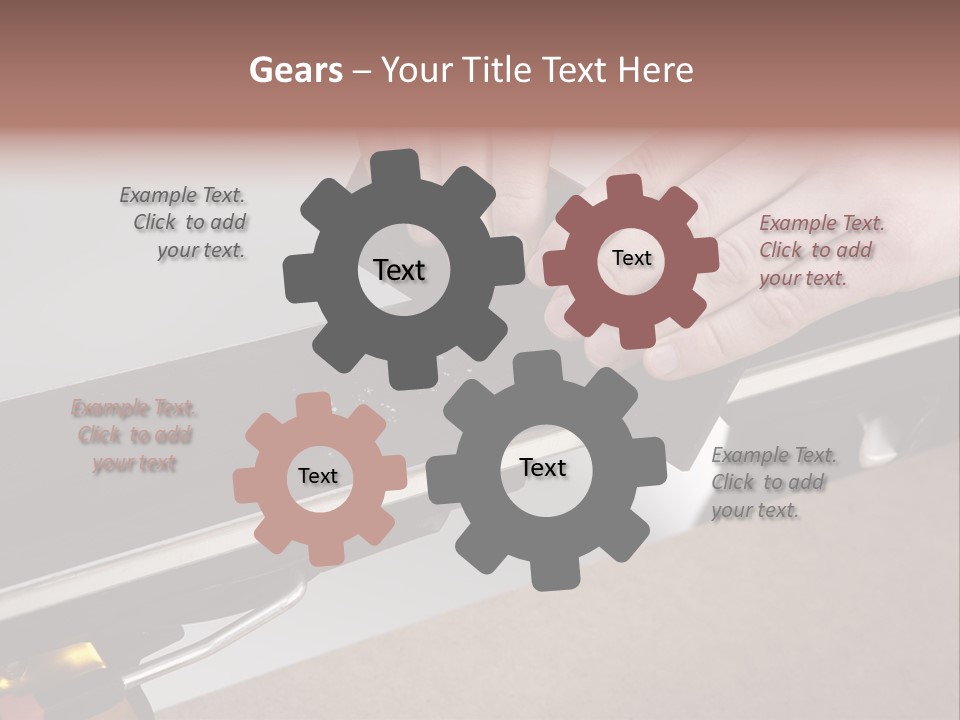 Tuning Ski Hand PowerPoint Template