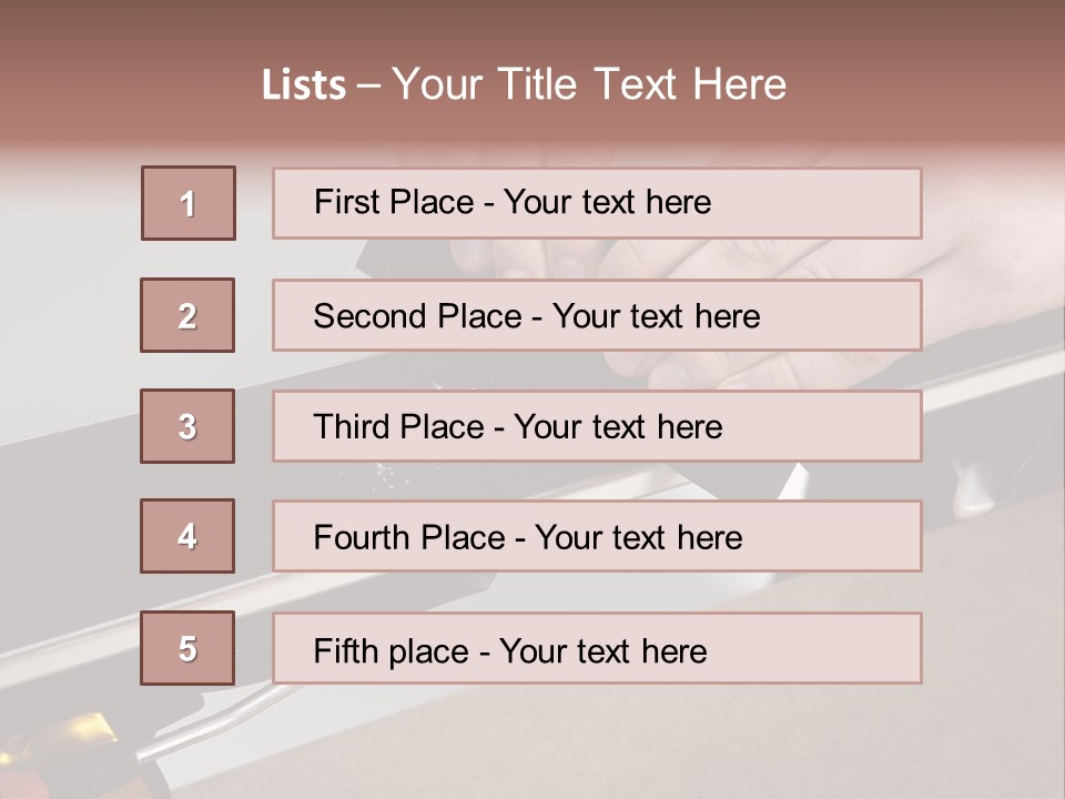 Tuning Ski Hand PowerPoint Template