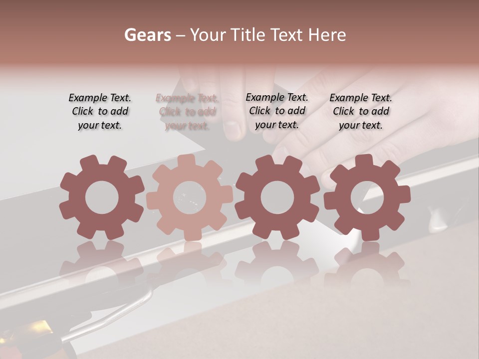 Tuning Ski Hand PowerPoint Template