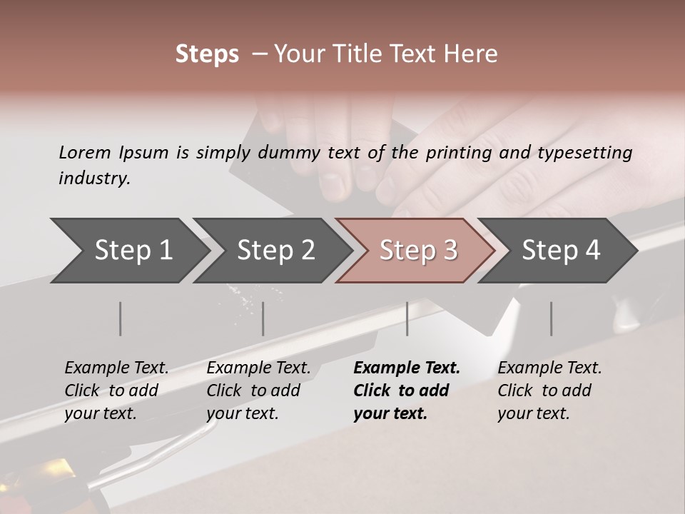 Tuning Ski Hand PowerPoint Template