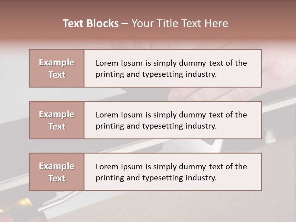 Tuning Ski Hand PowerPoint Template