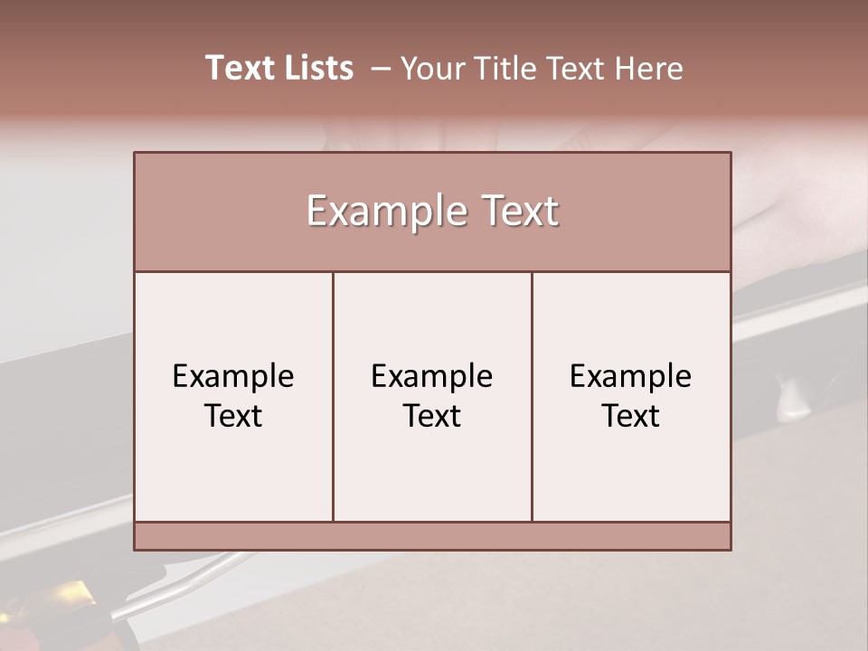 Tuning Ski Hand PowerPoint Template