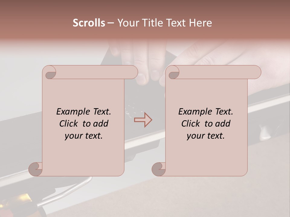 Tuning Ski Hand PowerPoint Template