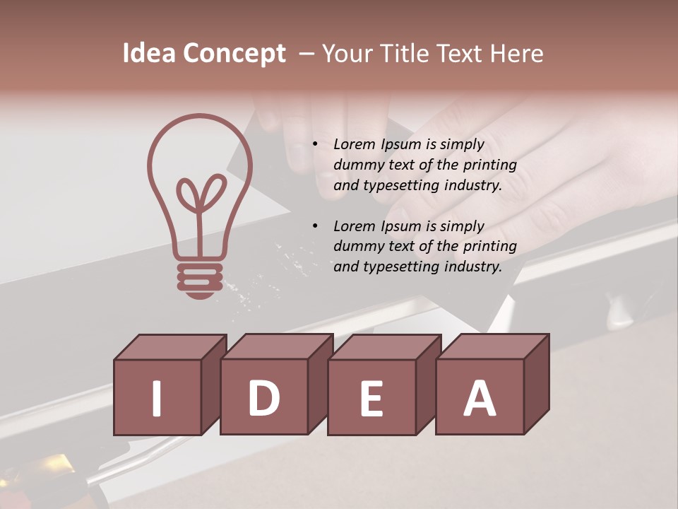 Tuning Ski Hand PowerPoint Template