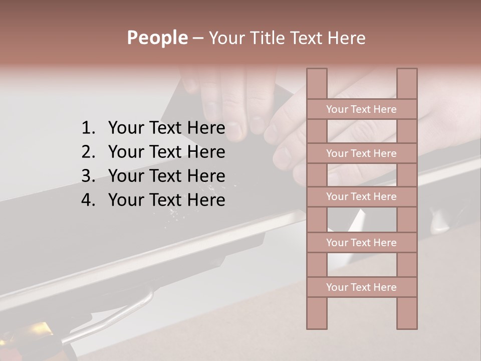 Tuning Ski Hand PowerPoint Template