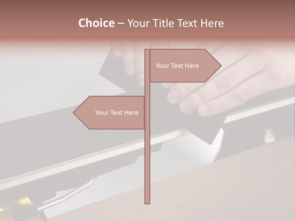 Tuning Ski Hand PowerPoint Template