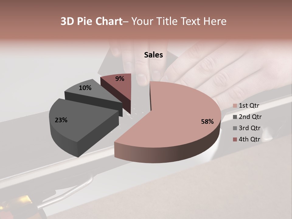 Tuning Ski Hand PowerPoint Template