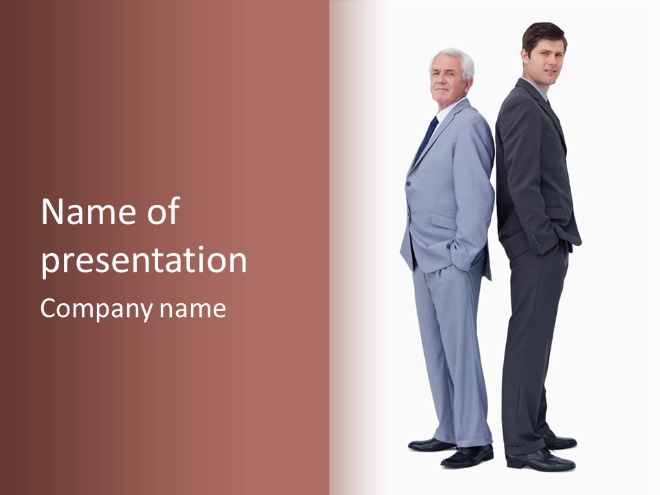 Teamwork Suit Work PowerPoint Template