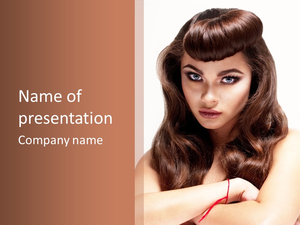 Makeup Color Girl PowerPoint Template