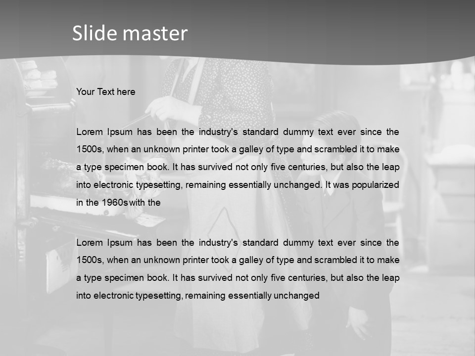 Peek Grandmother  PowerPoint Template