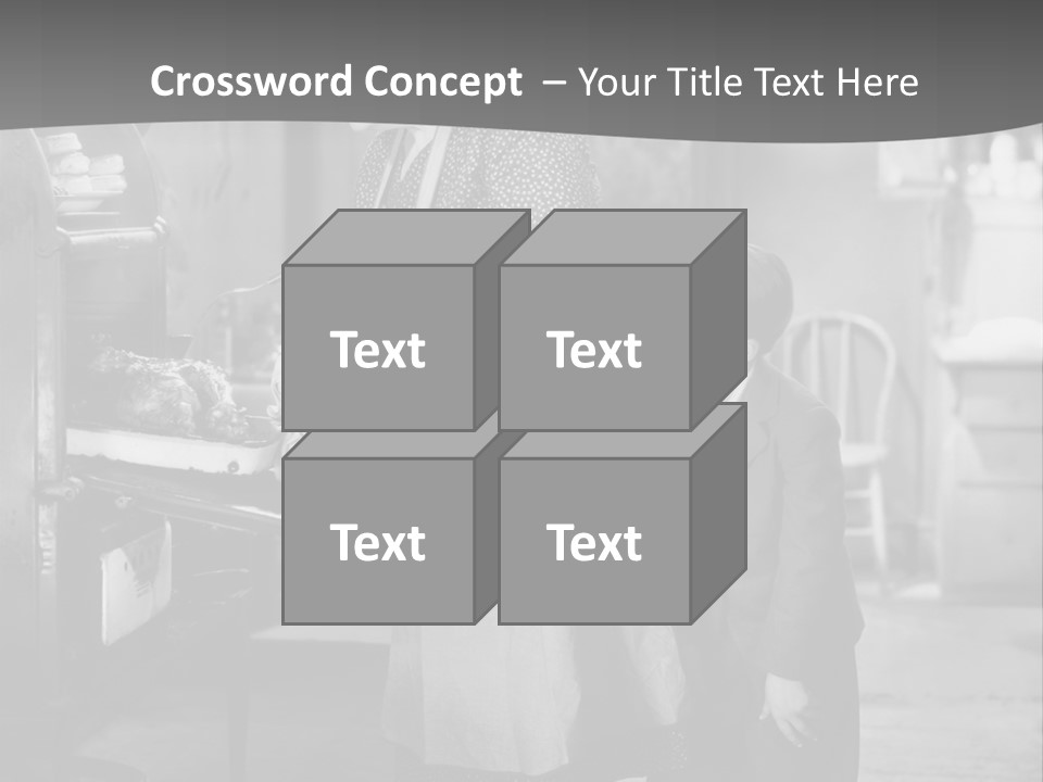 Peek Grandmother  PowerPoint Template