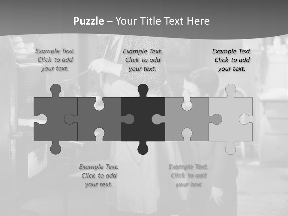 Peek Grandmother  PowerPoint Template