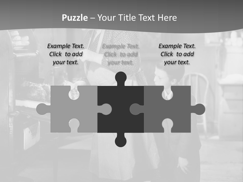 Peek Grandmother  PowerPoint Template