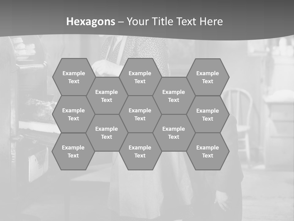 Peek Grandmother  PowerPoint Template