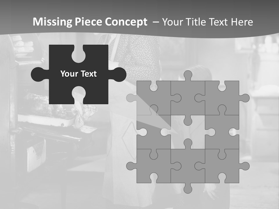 Peek Grandmother  PowerPoint Template