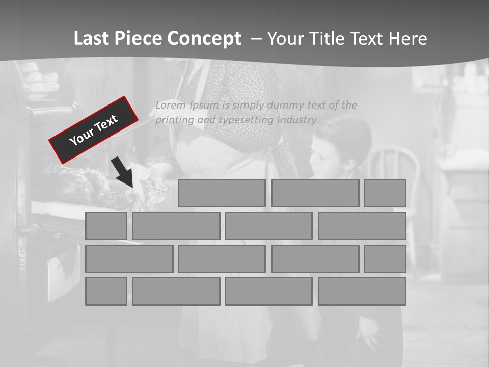 Peek Grandmother  PowerPoint Template