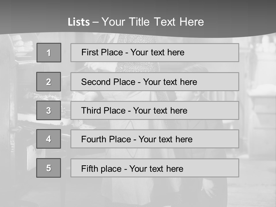 Peek Grandmother  PowerPoint Template