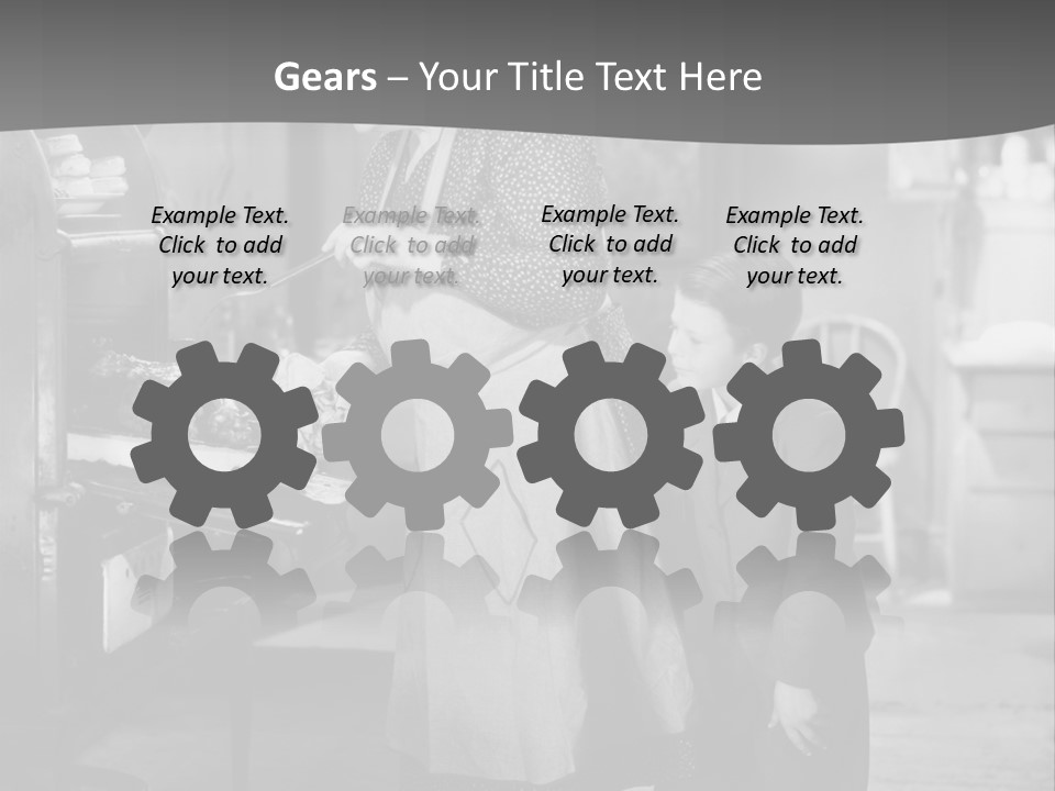 Peek Grandmother  PowerPoint Template