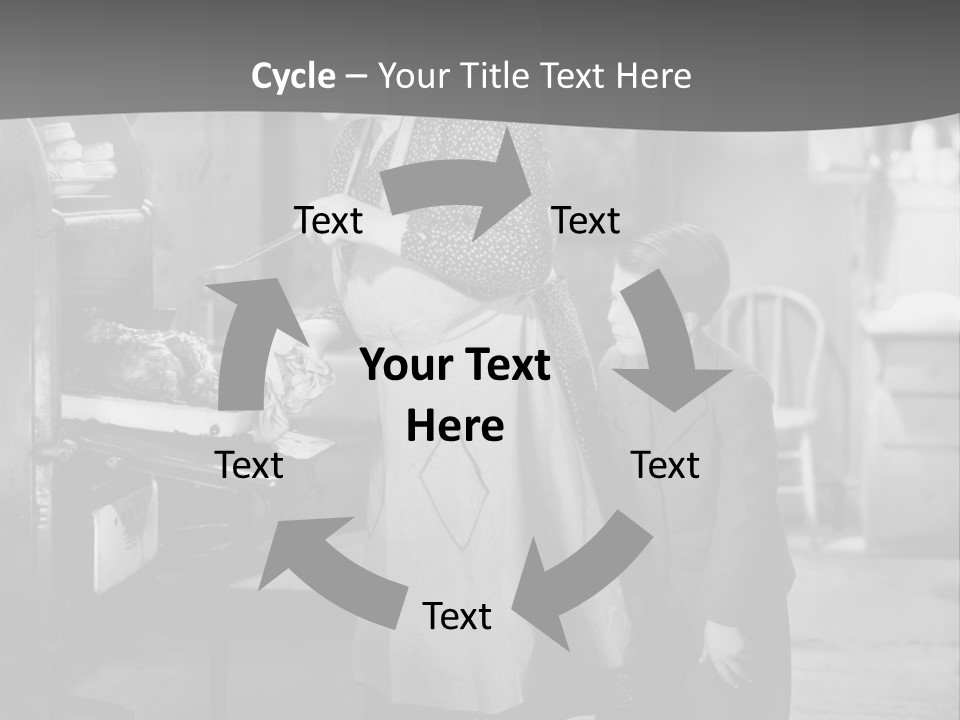 Peek Grandmother  PowerPoint Template