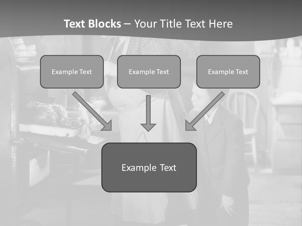 Peek Grandmother  PowerPoint Template