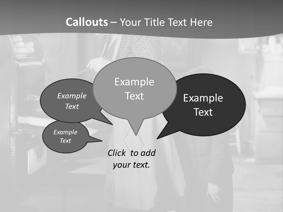 Peek Grandmother  PowerPoint Template