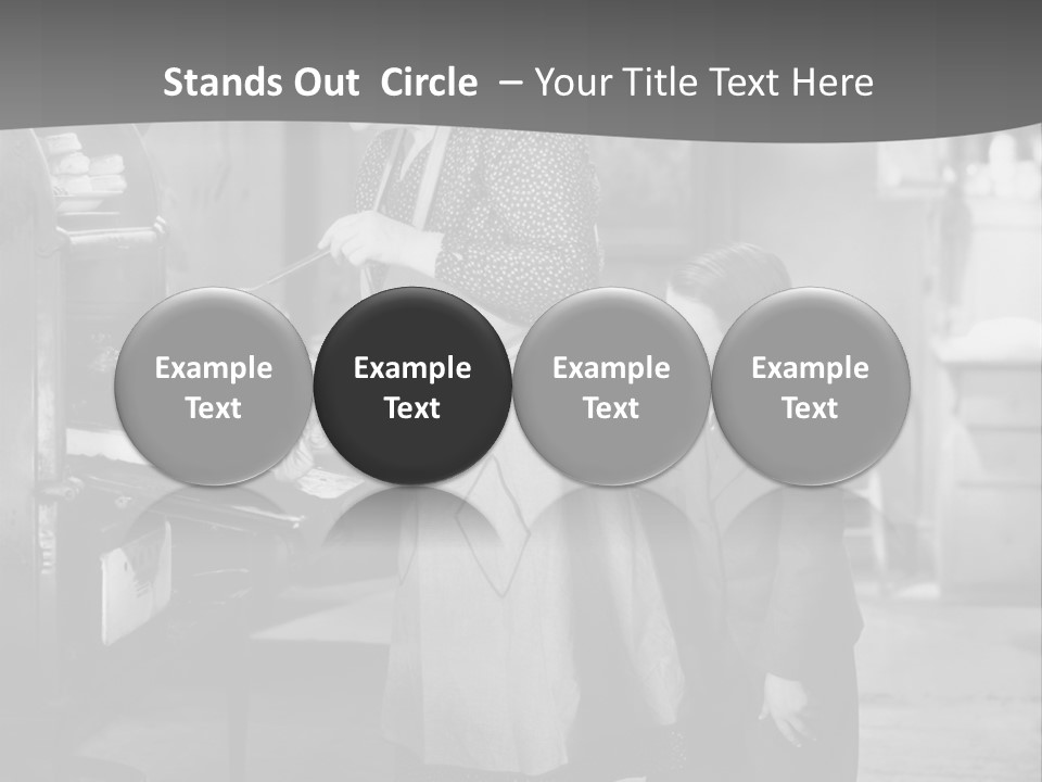 Peek Grandmother  PowerPoint Template