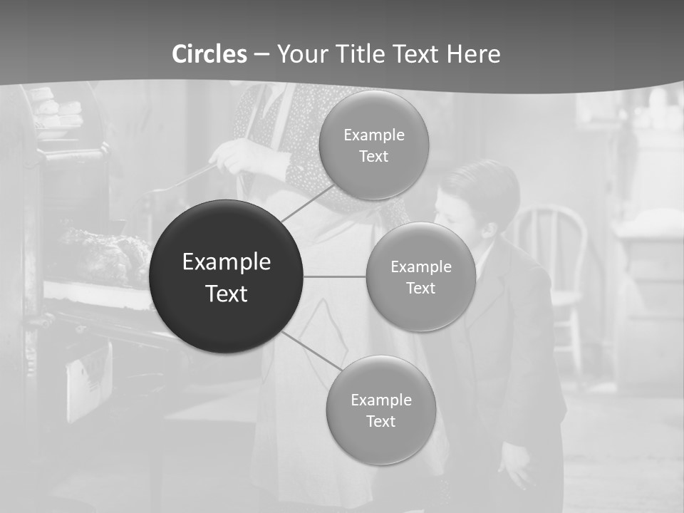 Peek Grandmother  PowerPoint Template