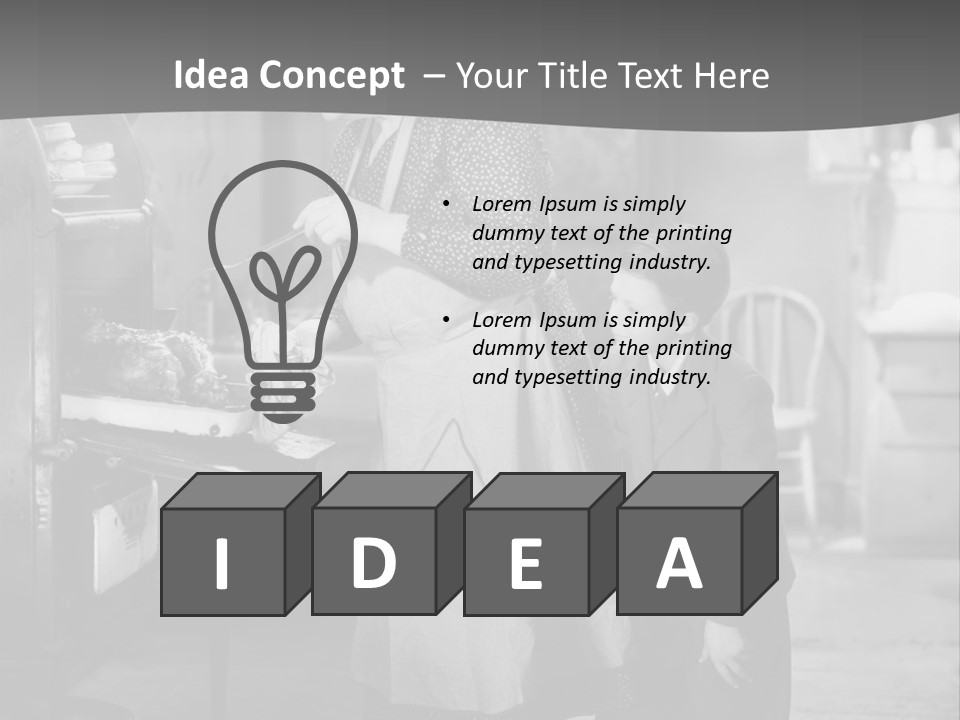 Peek Grandmother  PowerPoint Template