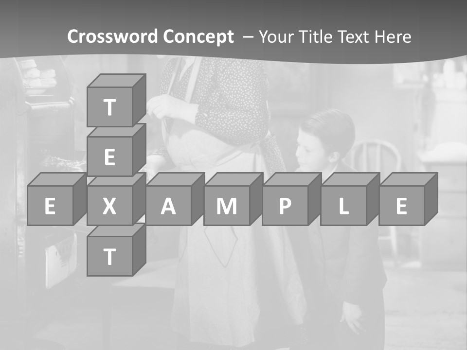 Peek Grandmother  PowerPoint Template