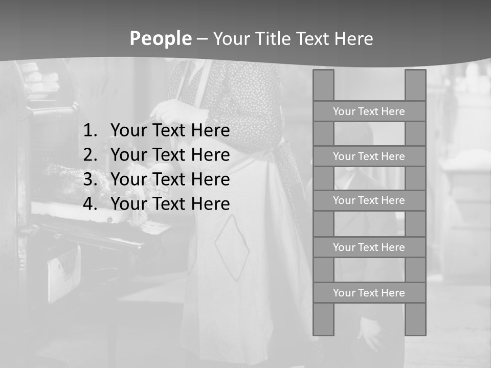 Peek Grandmother  PowerPoint Template