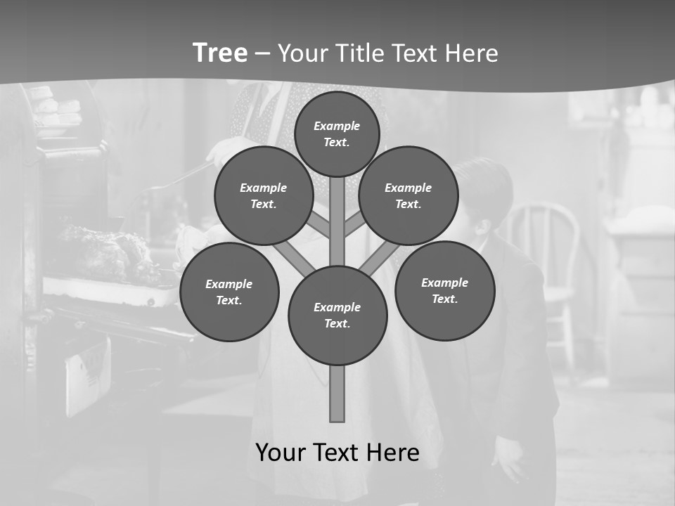 Peek Grandmother  PowerPoint Template