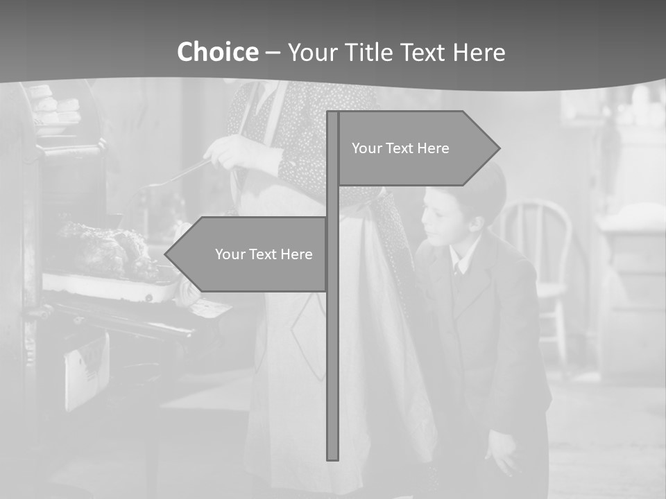 Peek Grandmother  PowerPoint Template
