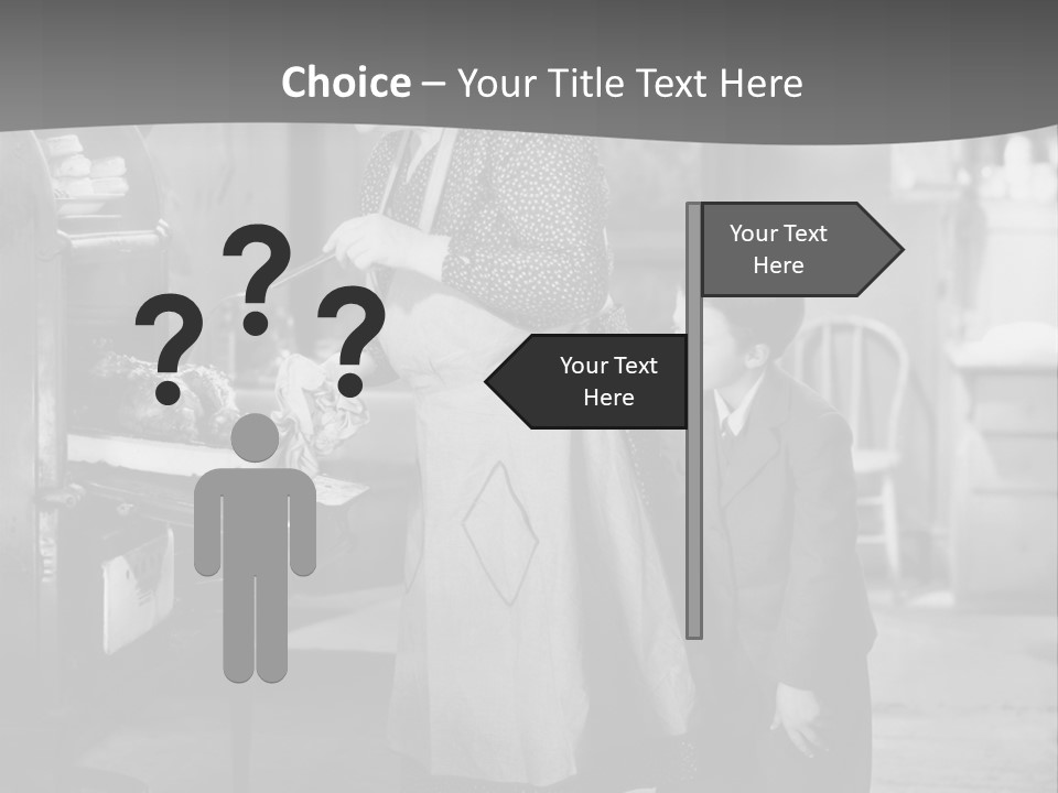 Peek Grandmother  PowerPoint Template