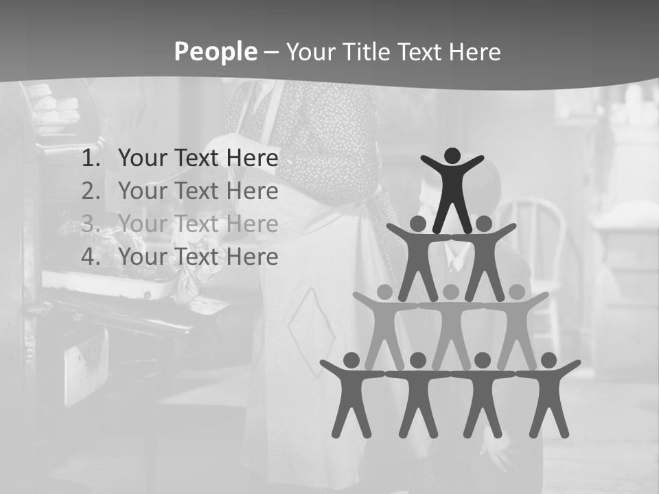 Peek Grandmother  PowerPoint Template