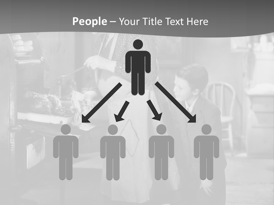 Peek Grandmother  PowerPoint Template