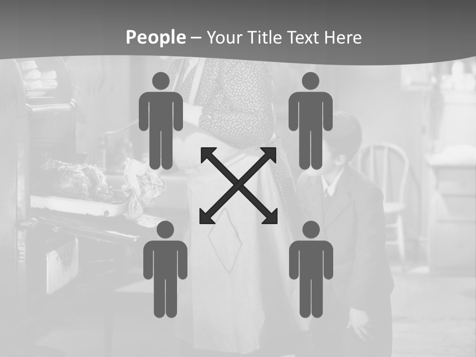 Peek Grandmother  PowerPoint Template