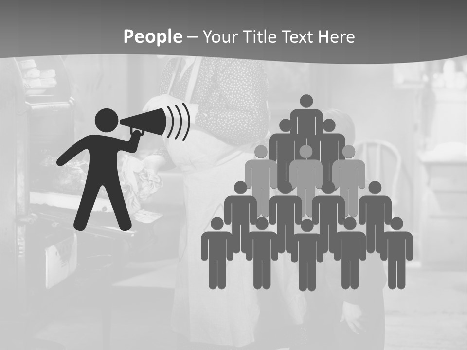 Peek Grandmother  PowerPoint Template