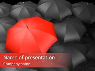 Nobody Parasol Standing Out PowerPoint Template