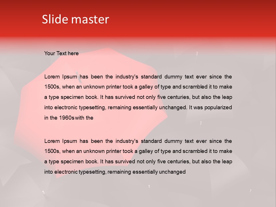 Nobody Parasol Standing Out PowerPoint Template