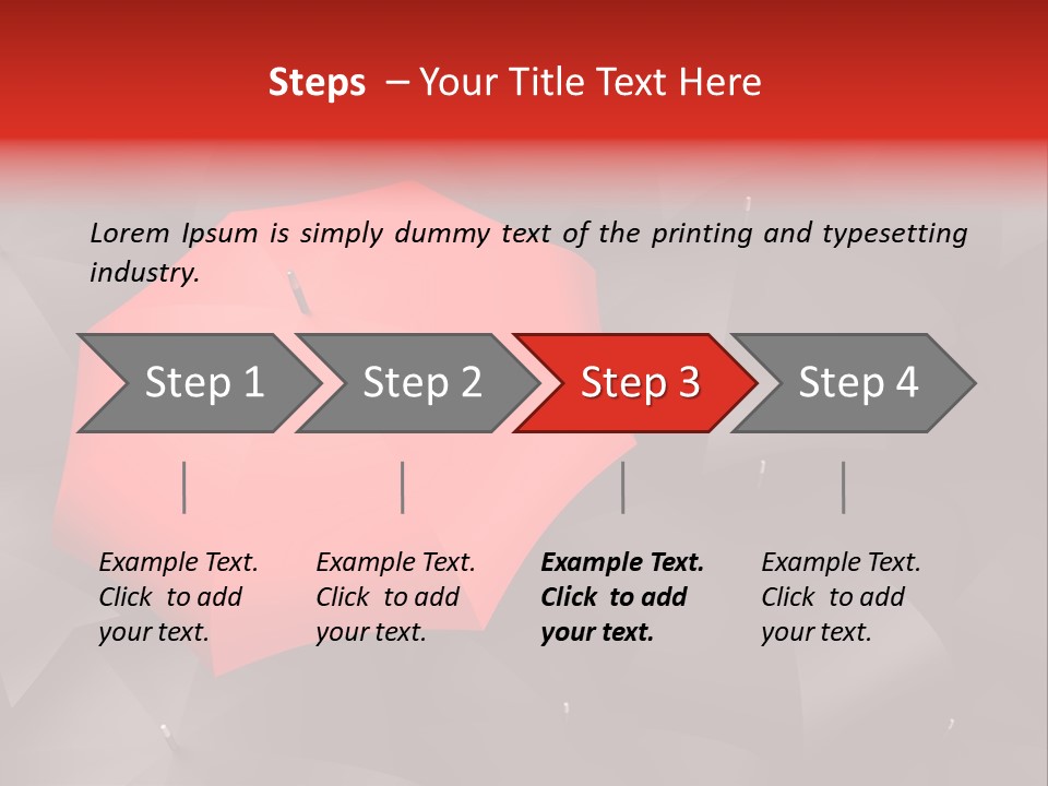 Nobody Parasol Standing Out PowerPoint Template