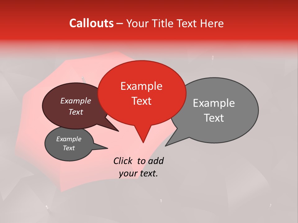 Nobody Parasol Standing Out PowerPoint Template