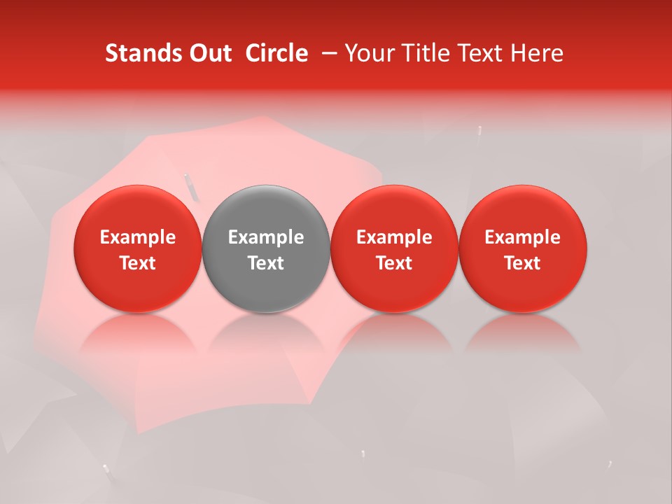 Nobody Parasol Standing Out PowerPoint Template